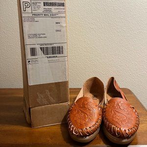 COPY - Brown Leather Espadrilles Sandals